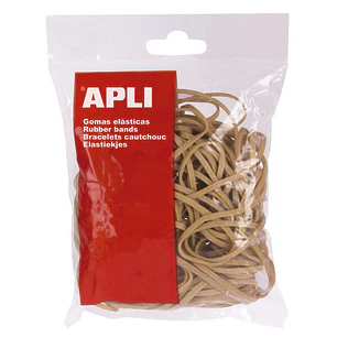Apli Bolsa de Gomas Elasticas Ø 120x5mm - Gran Elasticidad y Resistencia - 70% de Caucho Natural