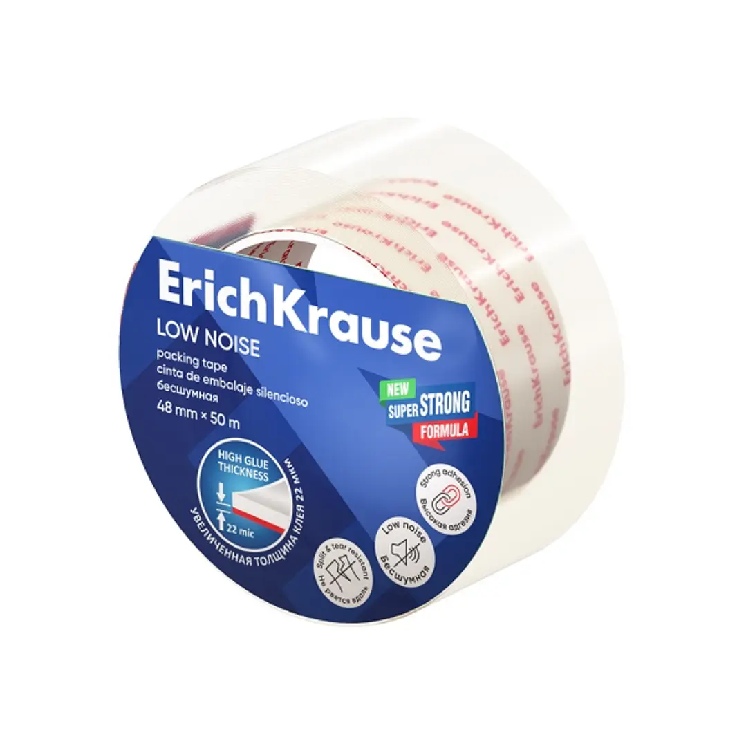 Erichkrause Cinta Precinto Bajo Ruido - Medidas 48mmx50m - Transparente 1