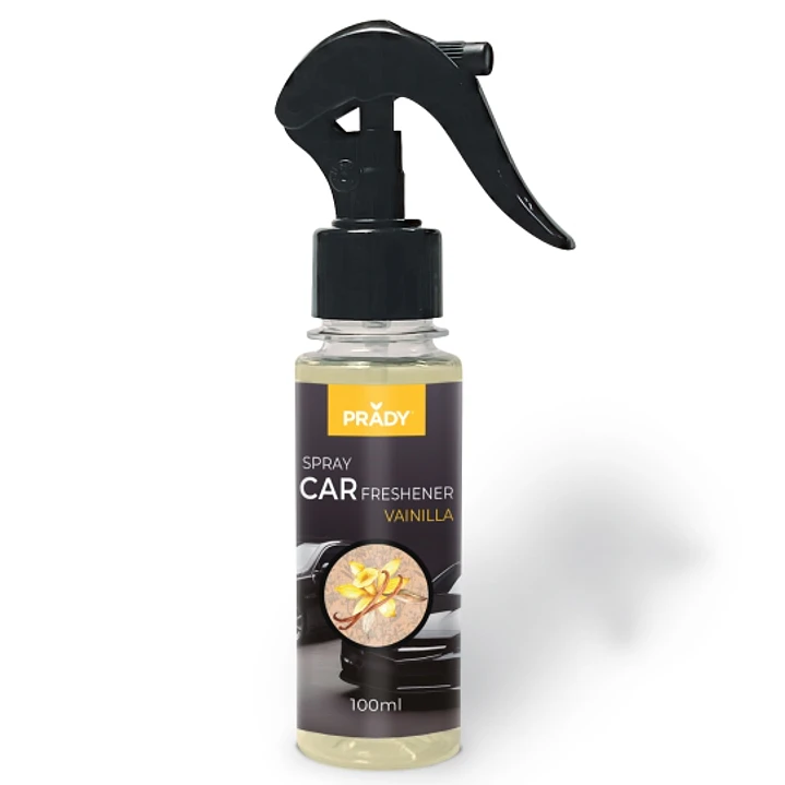 Prady Ambientador Coche Vainilla - Frasco de 100 ml - Spray Pulverizador 1