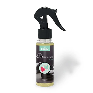 Prady Ambientador Coche Bebe - Frasco de 100 ml - Spray Pulverizador