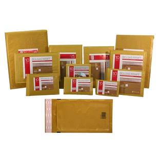 Bismark Bolsa Acolchada Kraft 180x165mm - Recubrimiento Interno de Laminas de Burbuja de Aire - Cierre Autoadhesivo - Ideal para Envios con Alta Prote