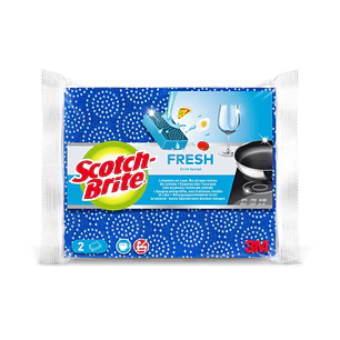 Scotch-Brite Fresh Pack de 2 Estropajos de Cocina - No Raya - Color Azul