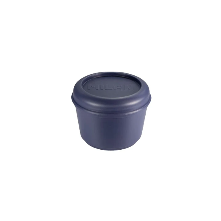 Milan Coleccion 430 Fiambrera Redonda 0.25L - Apta para Microondas, Lavavajillas y Congelador - Libre de BPA - Medidas 10 Ø x 7cm - Color Azul 1