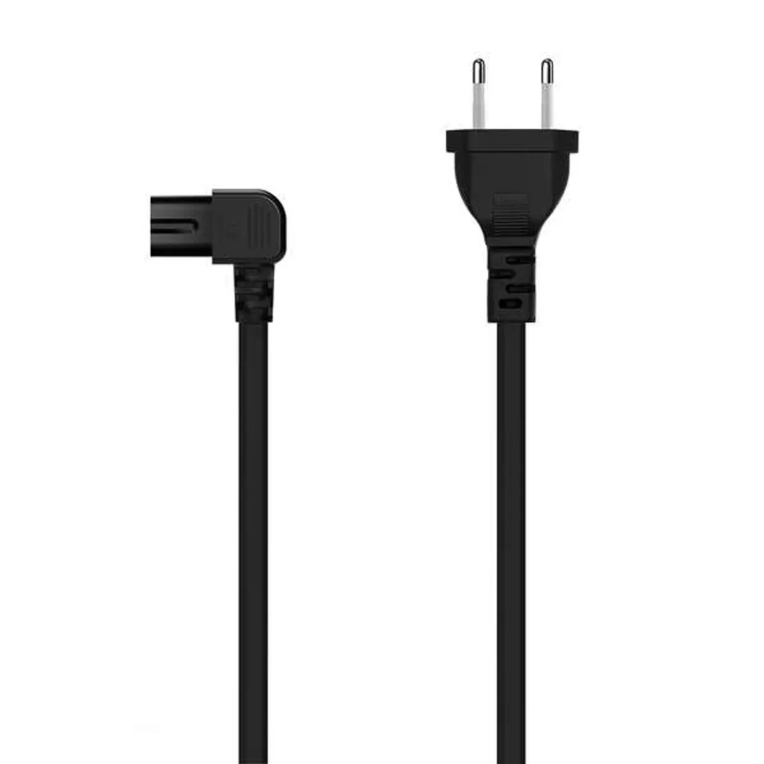 Aisens Cable Alimentacion Acodado Forma 8 - CEE7/16/M-C7/H - 1.8M - Color Negro 1