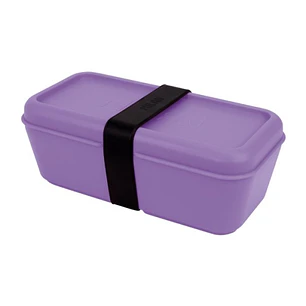 Milan Sunset Fiambrera Rectangular 0.75L - Apta para Microondas, Lavavajillas y Congelador - Libre de BPA - Divisor Interior Movil - Medidas 20x10x7,5