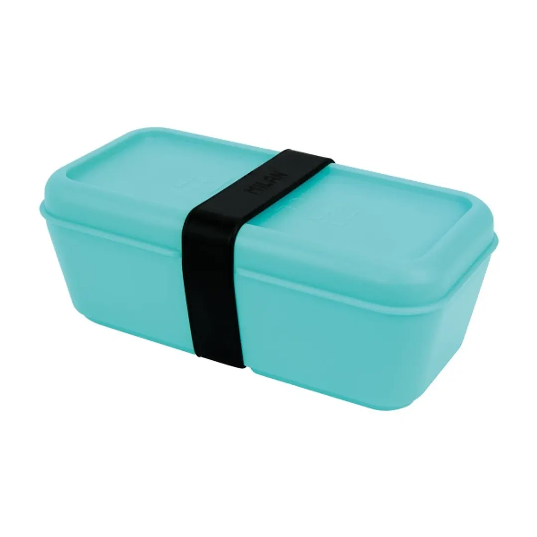 Milan Sunset Fiambrera Rectangular 0.75L - Apta para Microondas, Lavavajillas y Congelador - Libre de BPA - Divisor Interior Movil - Medidas 20x10x7,5 1