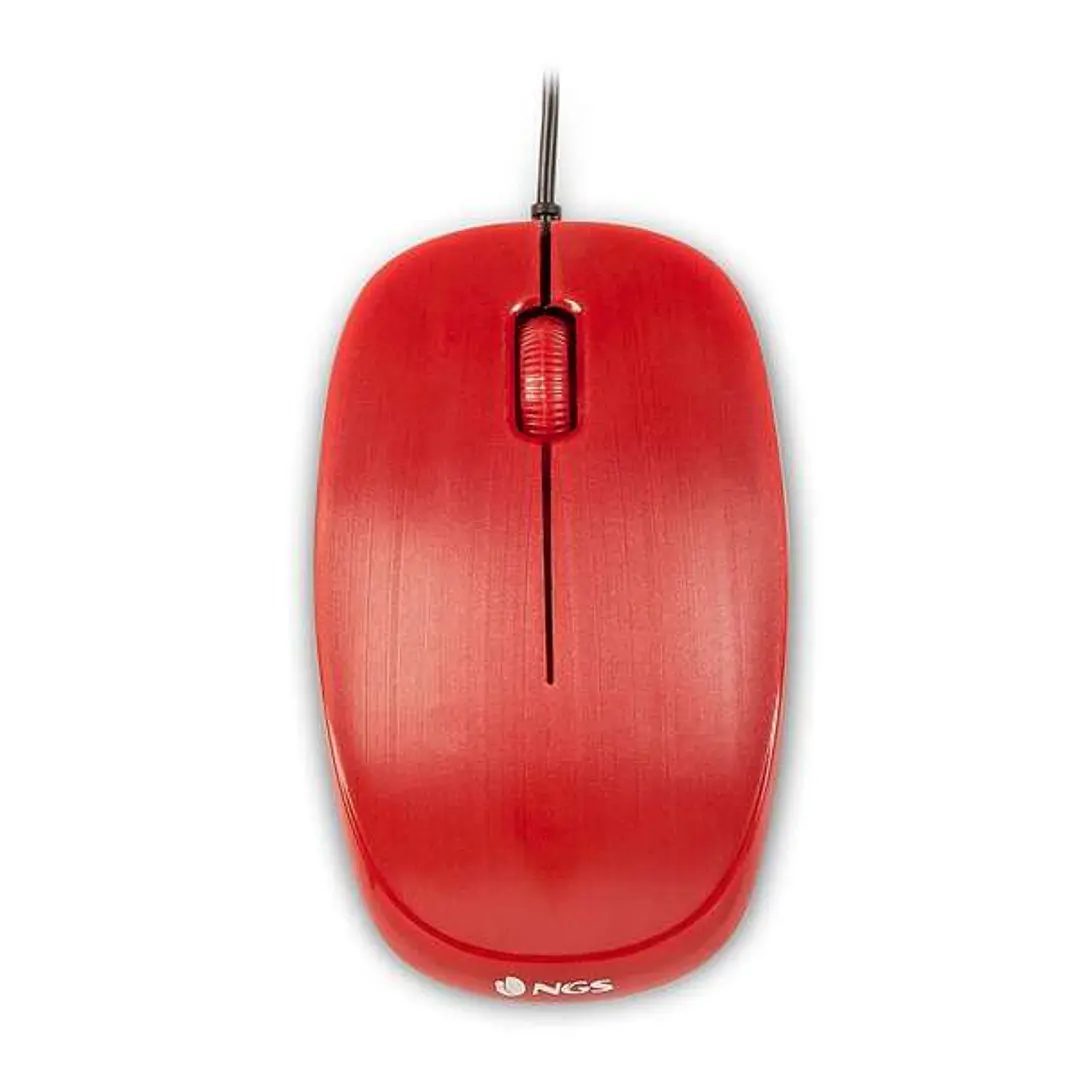 NGS Flame Raton USB 1000dpi - 3 Botones - Uso Ambidiestro - Color Rojo 1