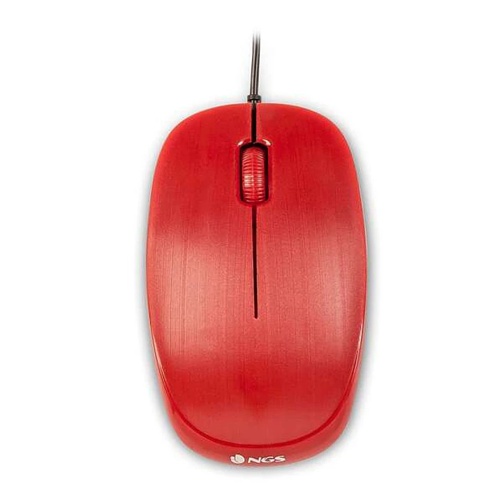 NGS Flame Raton USB 1000dpi - 3 Botones - Uso Ambidiestro - Color Rojo 1