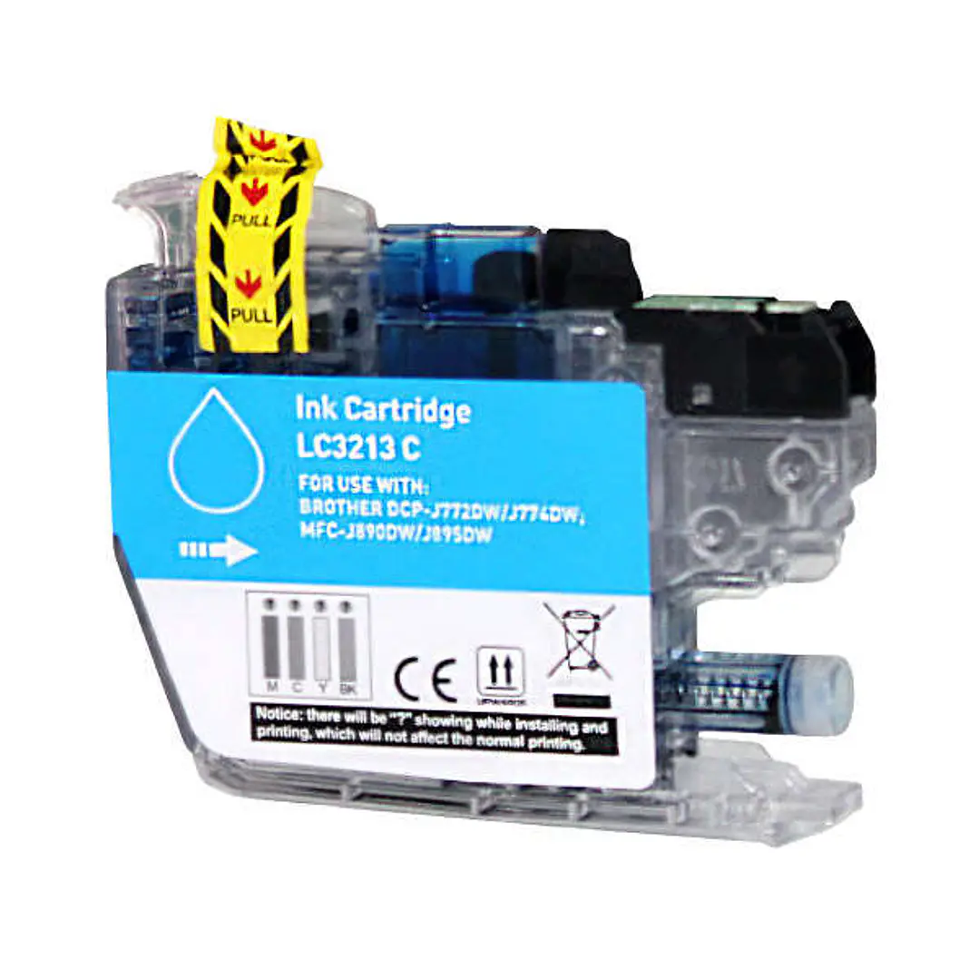 Brother LC3213/LC3211 Cyan Cartucho de Tinta Generico - Reemplaza LC3213C/LC3211C 1