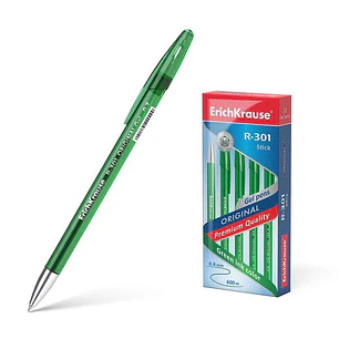 Erichkrause R-301 Original Boligrafo de Tinta de Gel - Punta 0.5mm - Trazo 0.4mm - Cuerpo Translucido Tintado - Grip Perfilado Comodo - Secado Rapido 