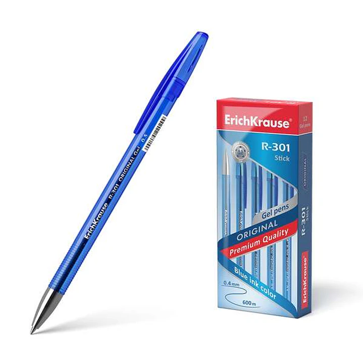 Erichkrause R-301 Original Boligrafo de Tinta de Gel - Punta 0.5mm - Trazo 0.4mm - Cuerpo Translucido Tintado - Grip Perfilado Comodo - Secado Rapido  1