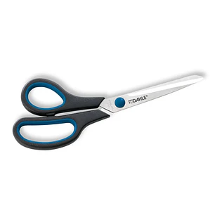 Dahle 54418 Office Comfort-Grip Tijeras de Acero Templado 21cm - Modelo Especial para Zurdos - Hojas Afiladas - Mangos Revestidos de Goma