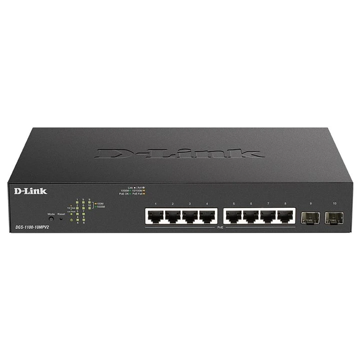 D-Link DGS-1100-10MPV2/E Switch 8xGb PoE+ 2xSFP 1