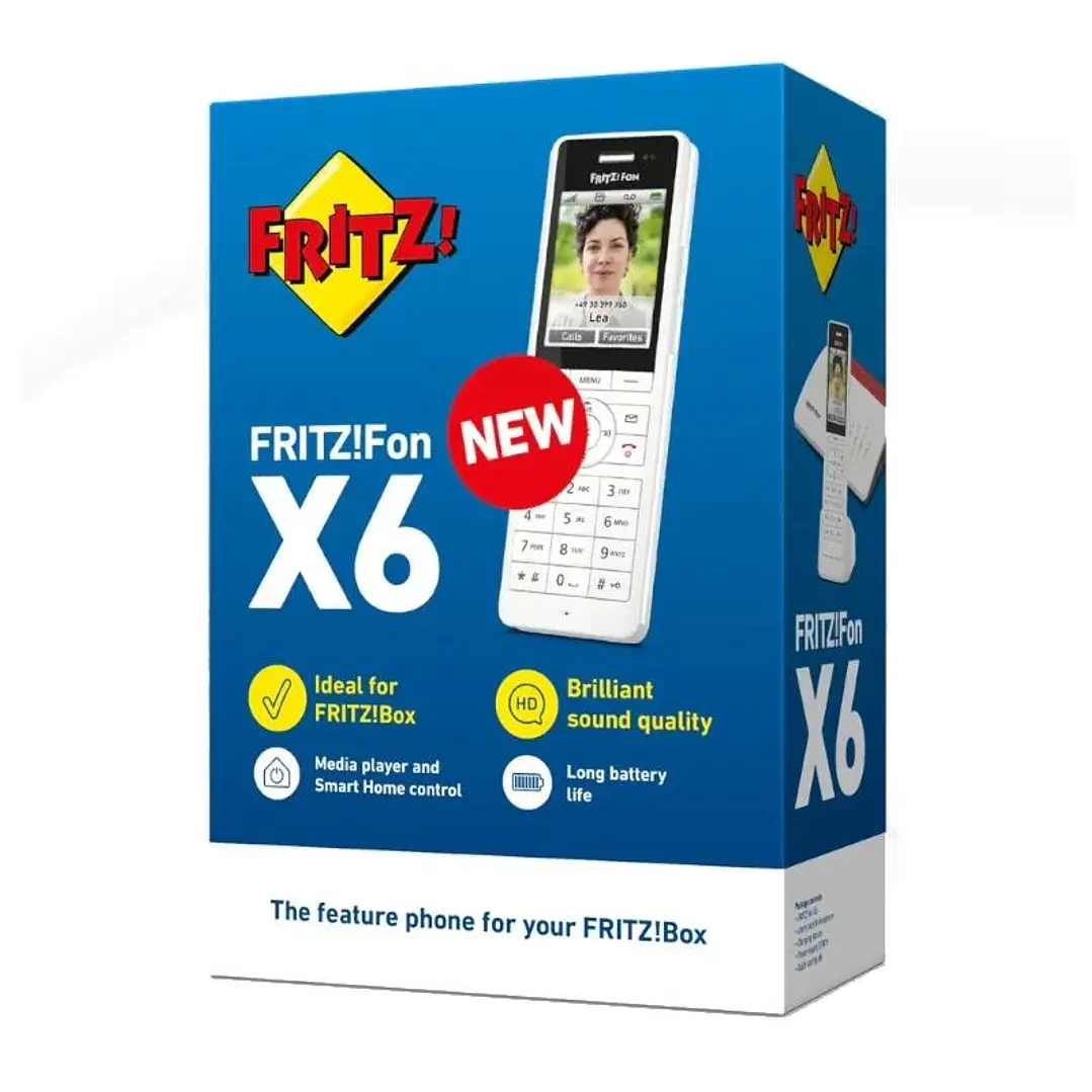 FRITZ!Fon X6 Teléfono Inalámbrico Blanco 300 m 1