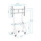 Tooq FS20200M-B Soporte Suelo Ruedas/Bases 60-105