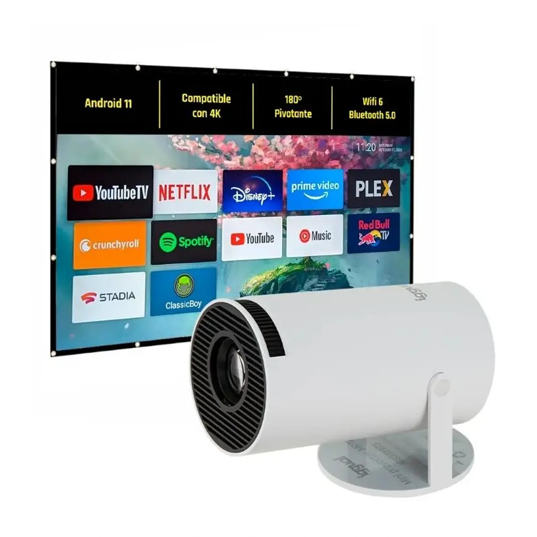 iggual Pack mini proyector + pantalla 120