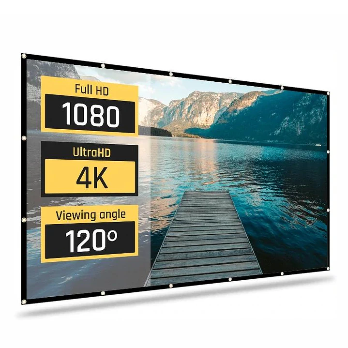 iggual Pack mini proyector + pantalla 120