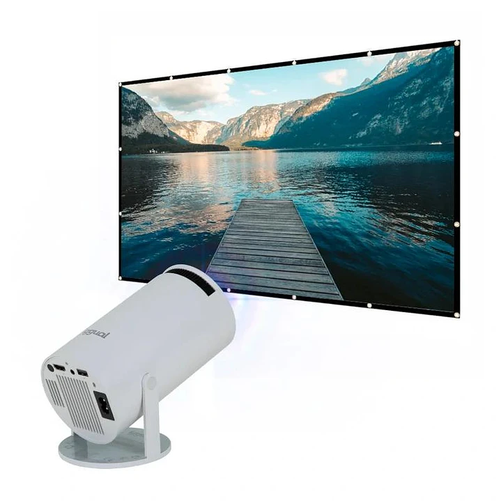 iggual Pack mini proyector + pantalla 120