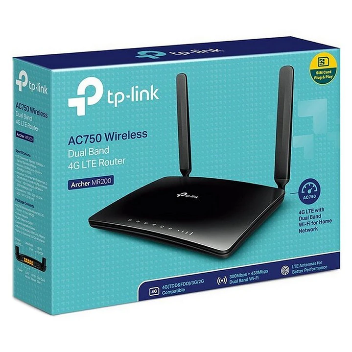 TP-LINK Archer MR200 Router 4G WiFi AC750 3