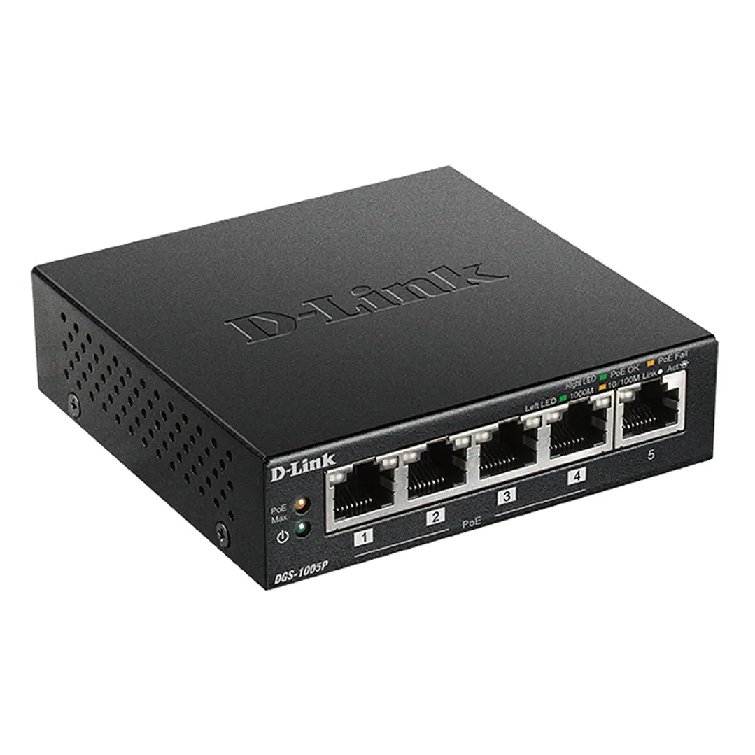 D-Link DGS-1005P Switch 5xGB 4xPoE 3