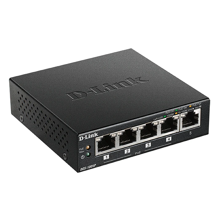 D-Link DGS-1005P Switch 5xGB 4xPoE 3