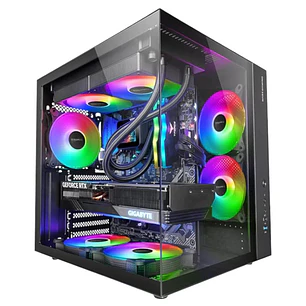 MARS GAMING Caja MCV-ONE Atx Doble Cámara Black