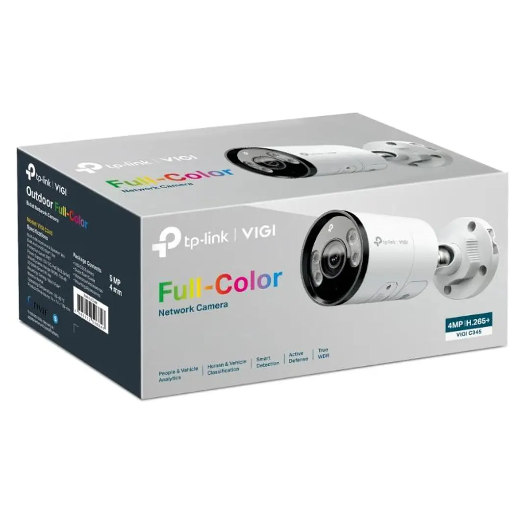 VIGI Cámara IP Bullet C345 4MP Metal Full-Color 4m 4