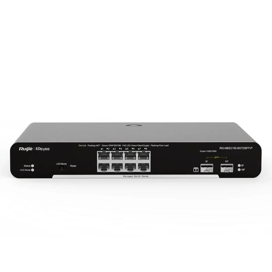 Reyee Switch L2 8xGb PoE+ 2xSFP Slots Rack 1