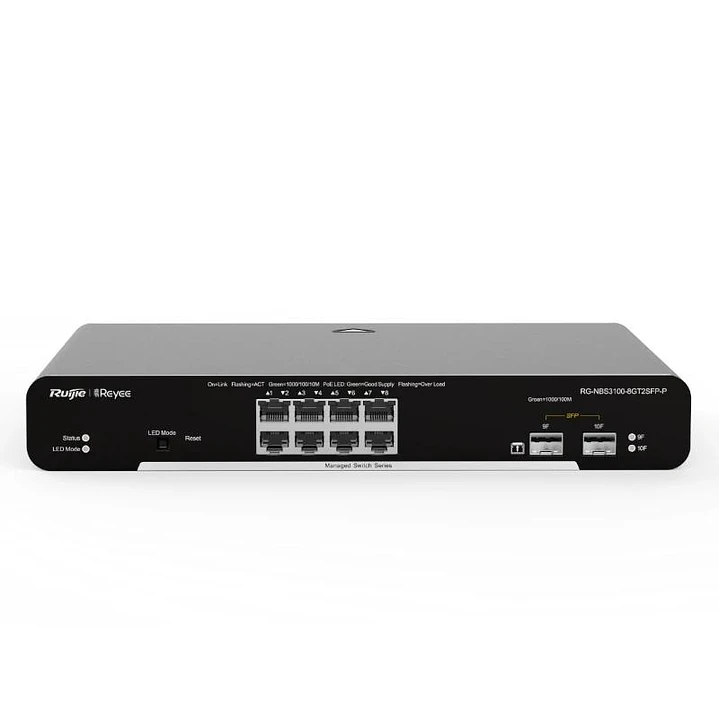 Reyee Switch L2 8xGb PoE+ 2xSFP Slots Rack 1