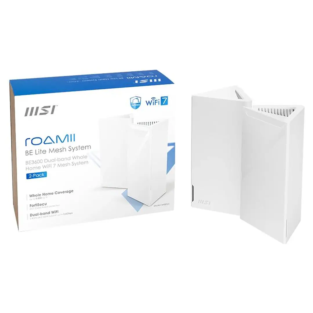 MSI MRBE50-2PK Roamii BE Lite Mesh System-2 Pack 2