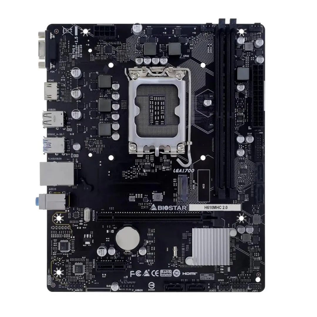 Biostar Placa Base H610MHC 2.0 DDR4 mATX LGA1700 2