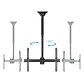 Tooq LPCE1170TSLI-B Soporte techo TV 37