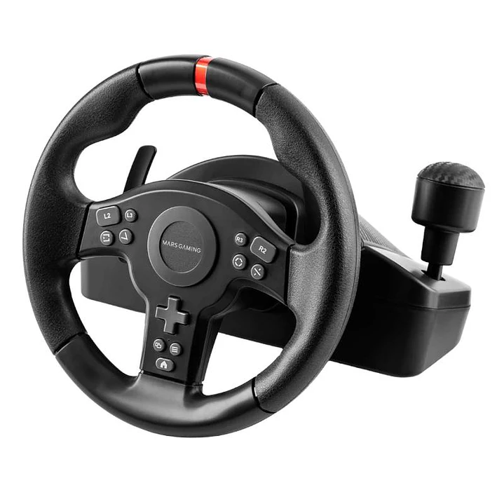 MARS GAMING Volante Simulación Carreras Negro 2