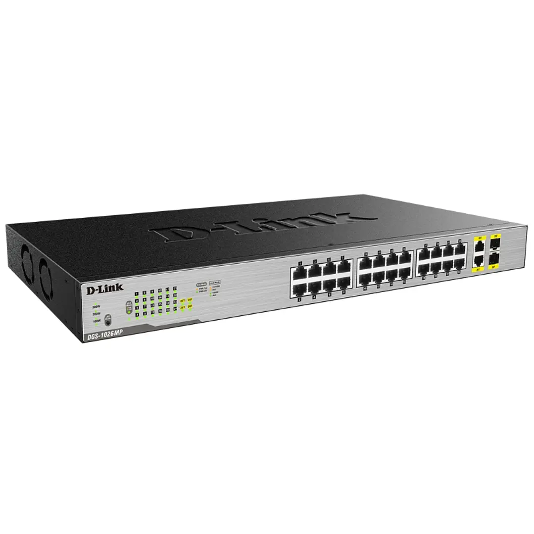 D-Link DGS-1026MP Switch 24xGB PoE+ 2xSFP 2