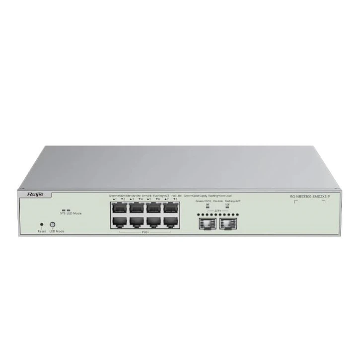 Reyee NBS3300-8MG2XS-P L2 8xmG PoE 2xSFP+ 240W 1