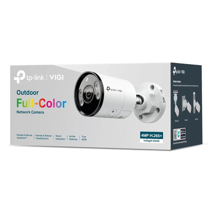 VIGI S345(4mm) Cámara NW Bullet 4MP Out Full-Color 4