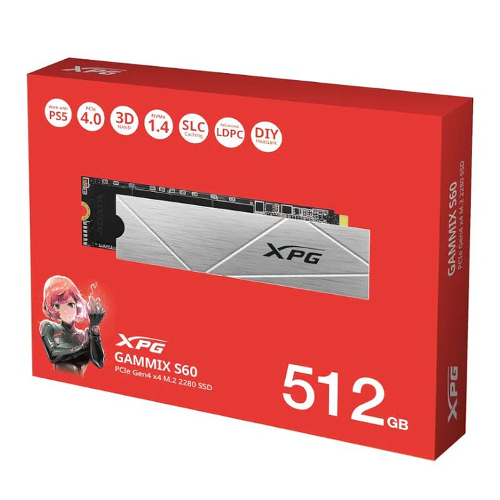 ADATA XPG SSD GAMMIX S60 512GB PCIe Gen4 x4 3