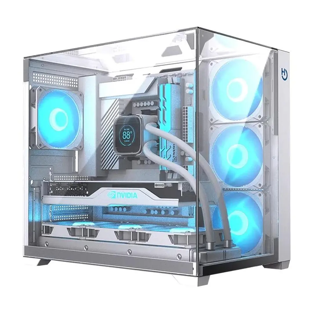 Hiditec Caja ATX Gaming Sky White USB 3.1 TYPE-C 1