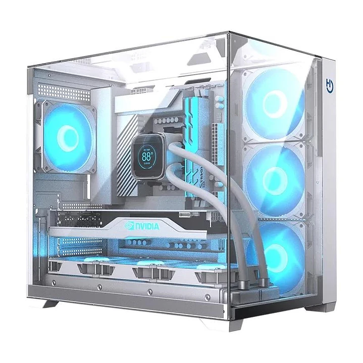 Hiditec Caja ATX Gaming Sky White USB 3.1 TYPE-C 1