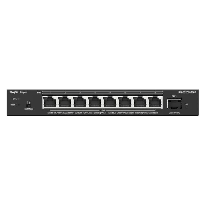 Reyee ES209MG-P Switch 5xmGB PoE 1xSFP+ 130W 2