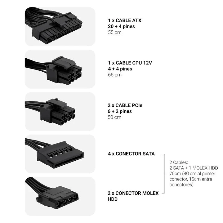 COOLBOX Fuente Alimentac. ATX POWERLINE III 550W 2