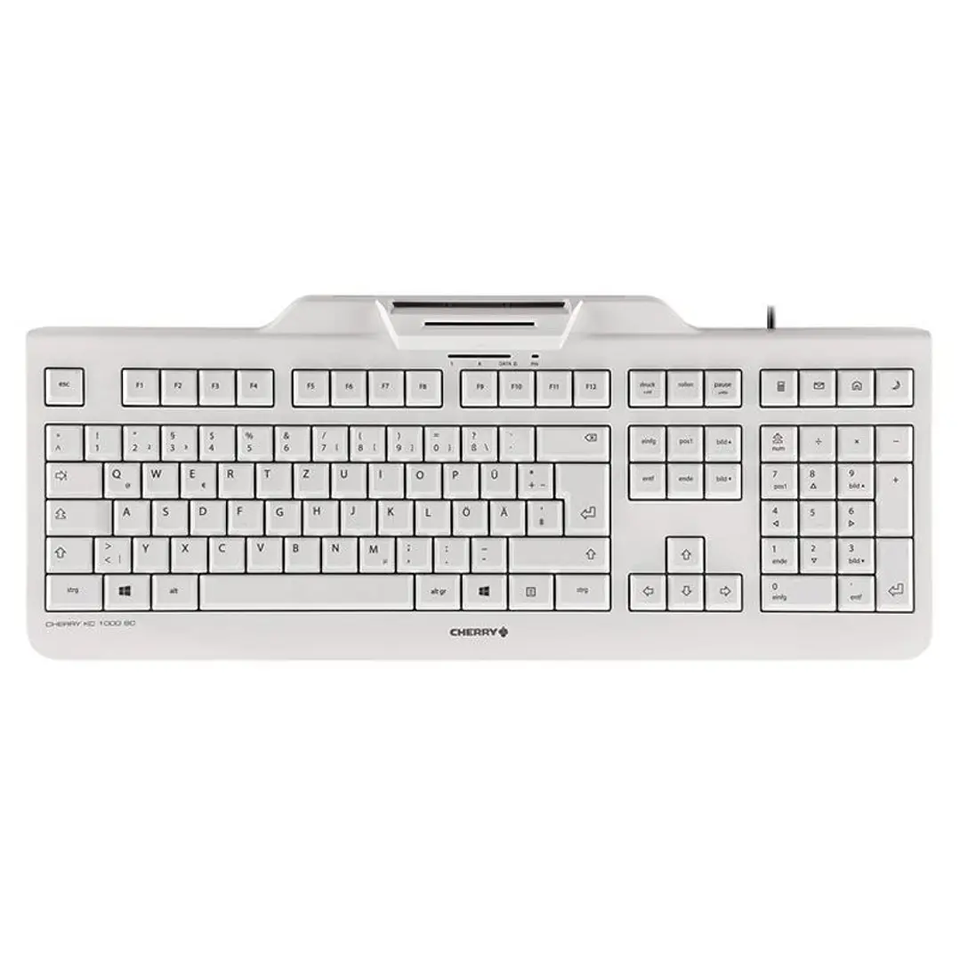 Cherry Teclado+Lector Chip Integrado (DNIe) Blanco 1