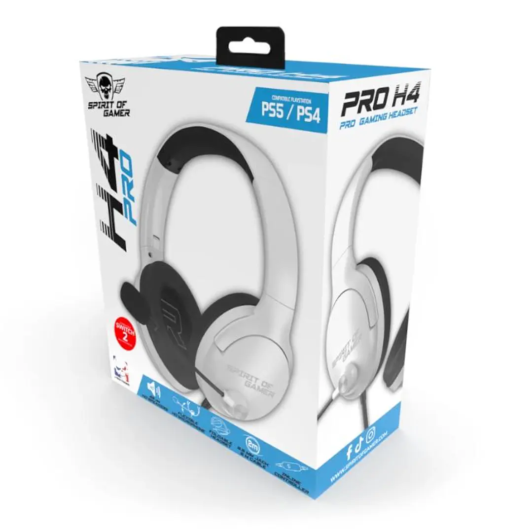 Spirit of Gamer Auricular Pro H4 Blanco 2