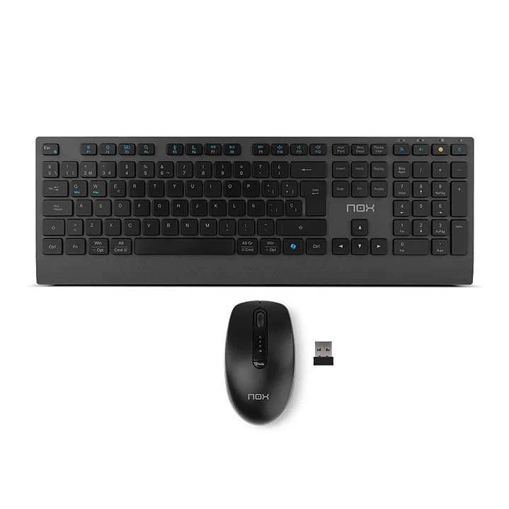 NOX LITE DUO Teclado+Ratón Inalámbrico Negro 3