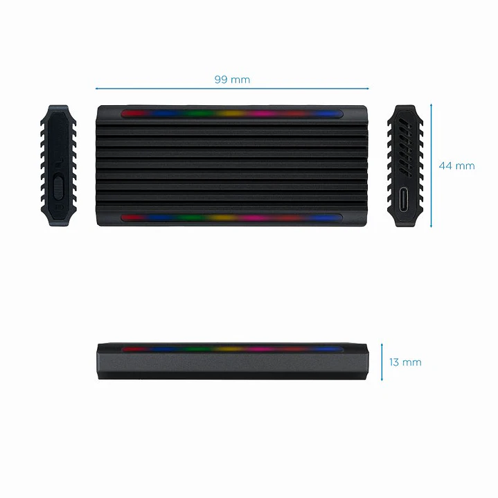 Tooq Caja Externa SSD M.2 NGFF/NVMe USB-C Negro 3