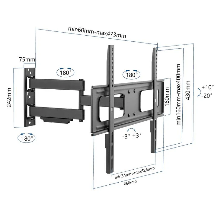 iggual SPTV13 Soporte TV pared Full 37-75