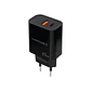 Nanocable Cargador USB-C/PD+USB-A/QC 20W Negro - Miniatura 1