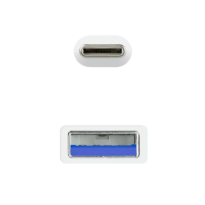 Nanocable Cable USB 3.1 Gen2 USB-C/A 2 M Blanco 3