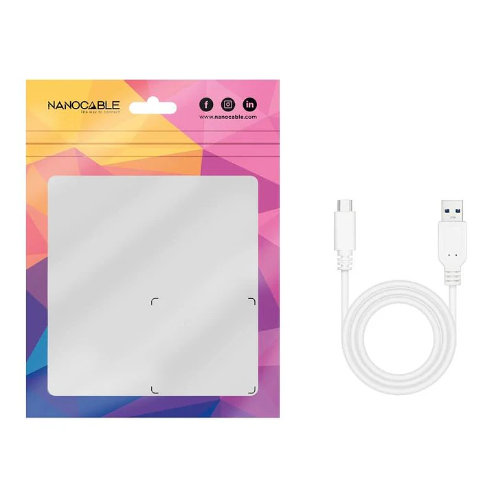 Nanocable Cable USB 3.1 Gen2 USB-C/A 2 M Blanco 4