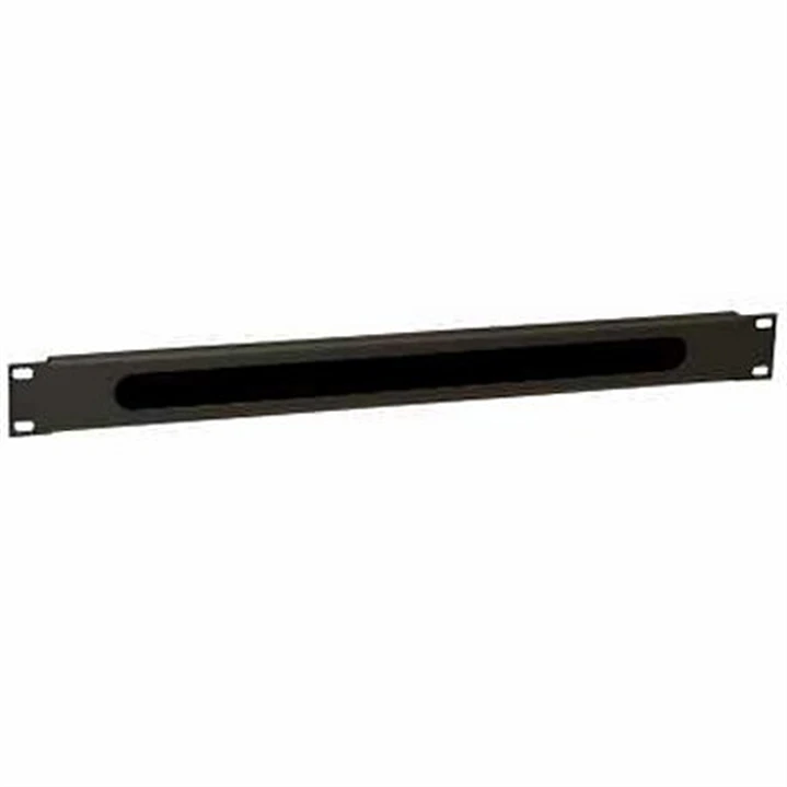 WP Guía Cable con cepillo 1U black  RAL 9005 1
